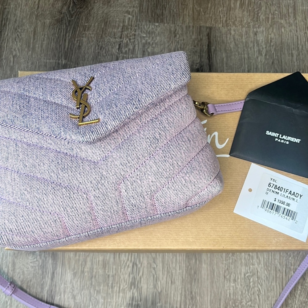 Saint Laurent Toy Loulou
Matelassé Denim Crossbody